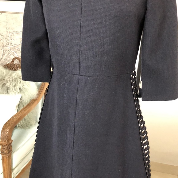 New Chloe wool navy dress size 34 - Picture 2 of 12